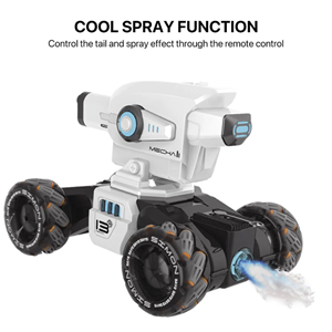  ماشین کنترلی شارژی لیزری نگهبان تیر ژله ای پرتاب کن Mecha Guardian Water Bomb Spray Car Remote Control 1:12 -اسباب بازی